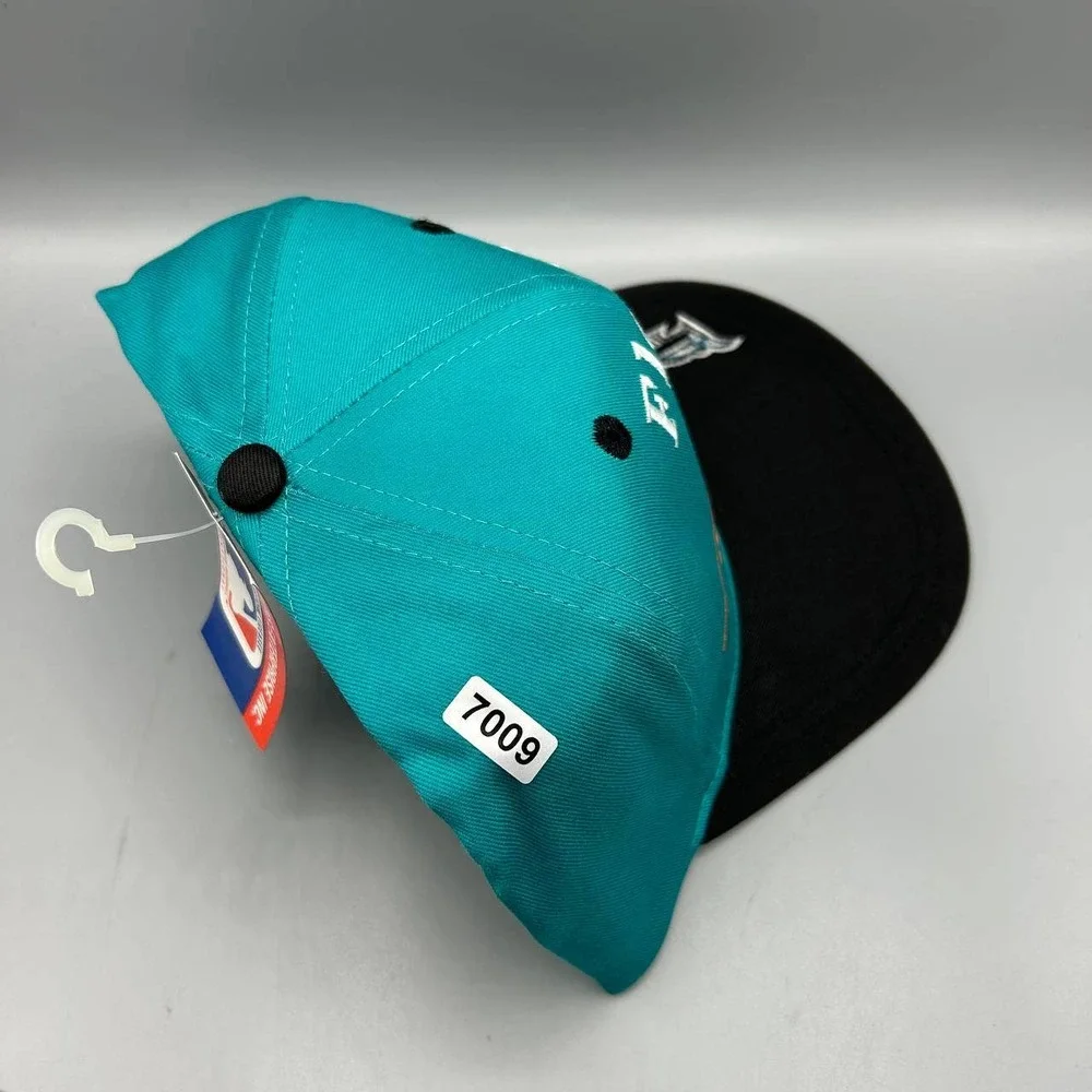 Vintage Florida Marlins Hat Men Blue Black Twins Enterprise Snap Back Cap New